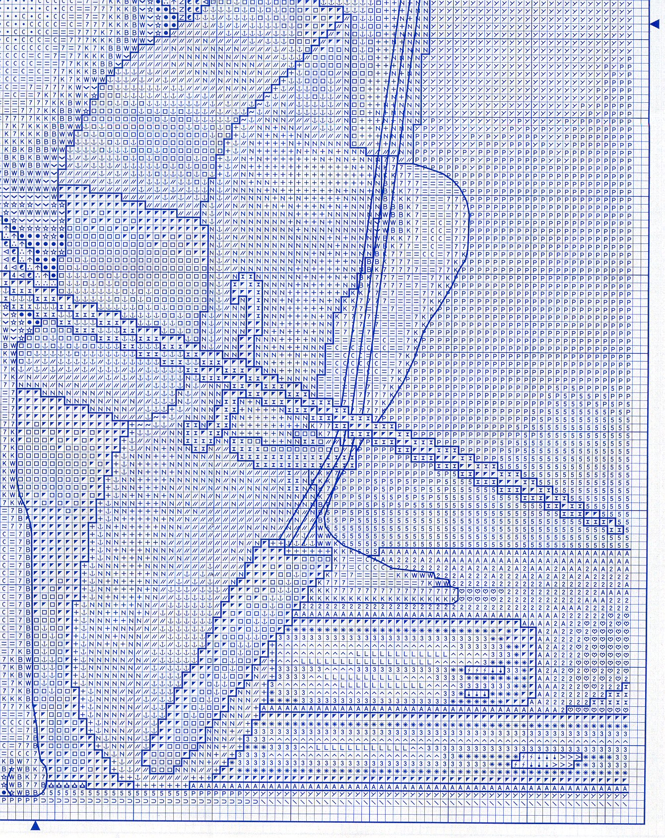 Schema punto croce Angelo Violino 5