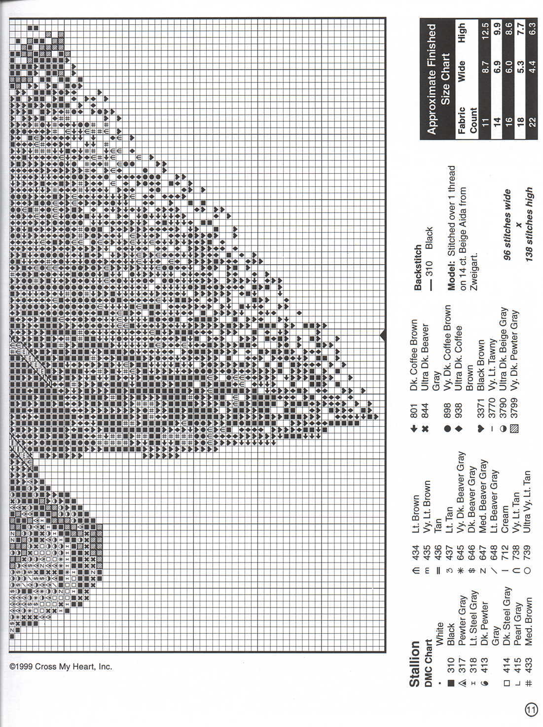 Schema punto croce Cavalli 08