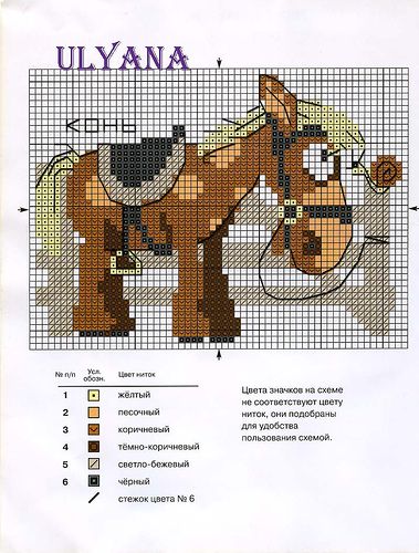 Schema punto croce Cavallo2