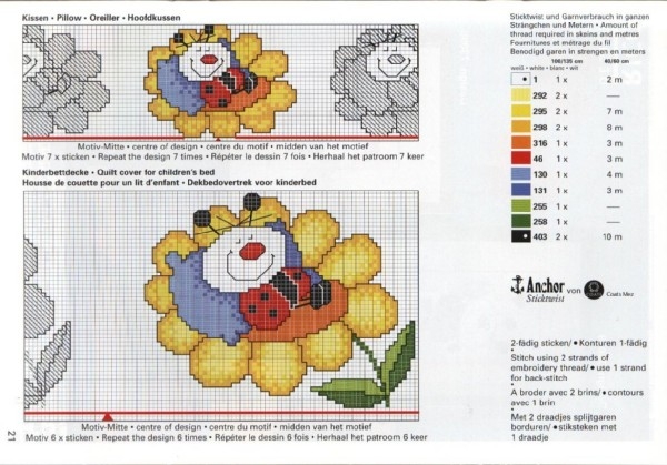 Schema punto croce Coccinella2