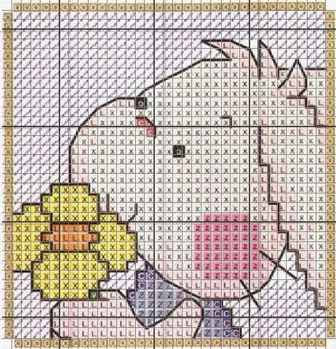 Schema punto croce Coniglietto 07