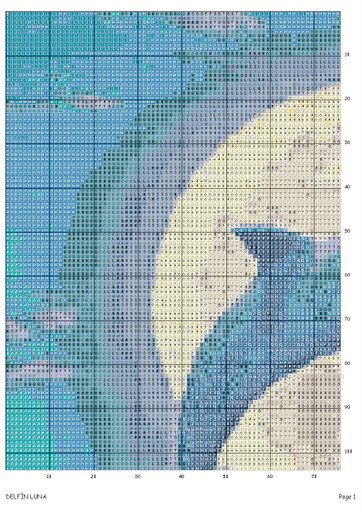 Schema punto croce Delfino 11b