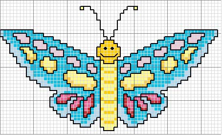Schema punto croce Farfalla
