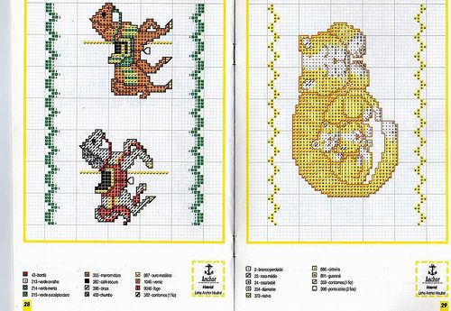 Schema punto croce Gatti E Cavalli