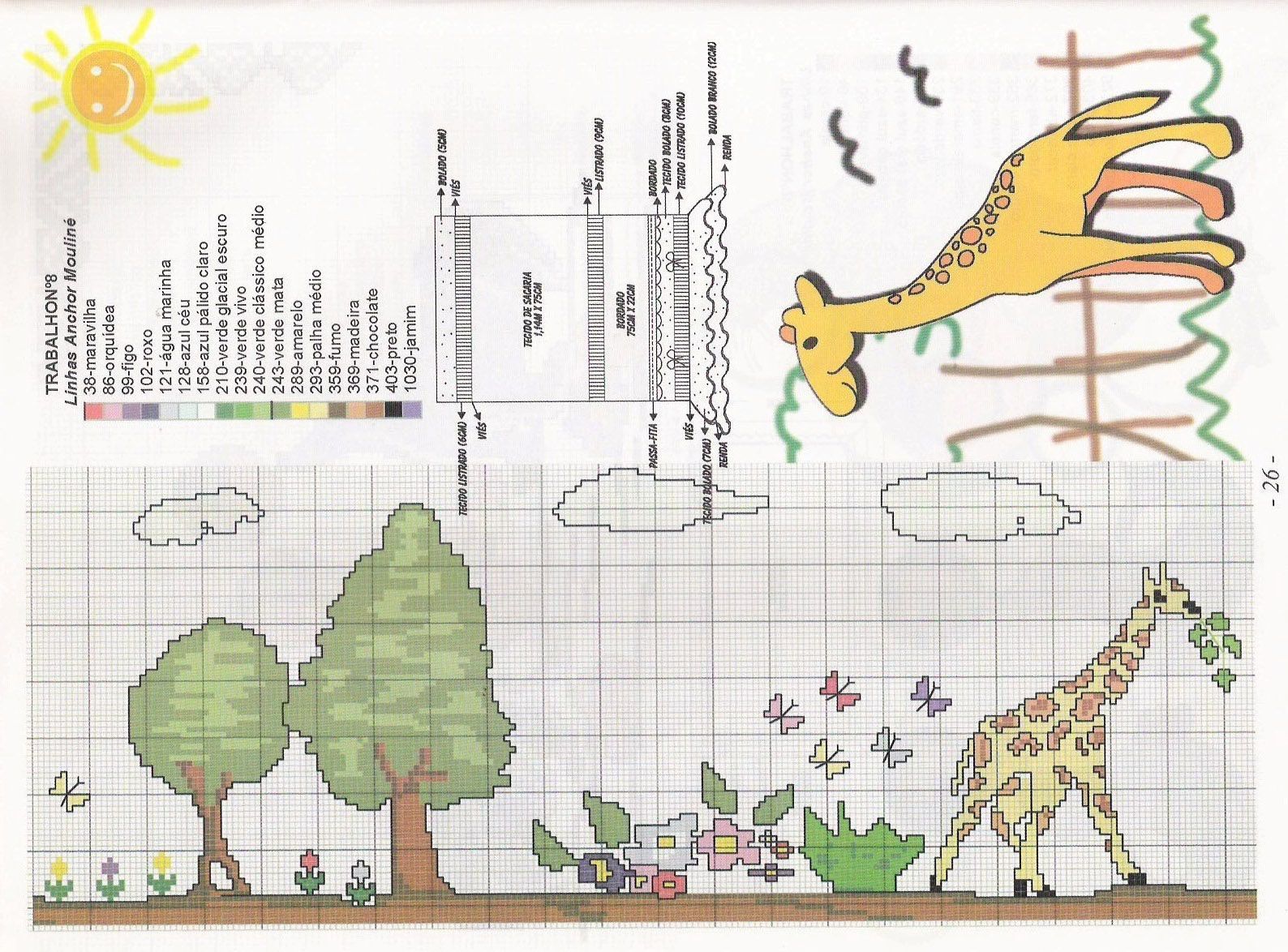 Schema punto croce Giraffa B