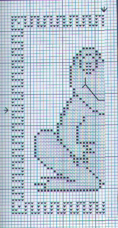 Schema punto croce Rana 01