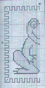 Schema punto croce Rana 01