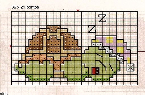 Schema punto croce Tartaruga1