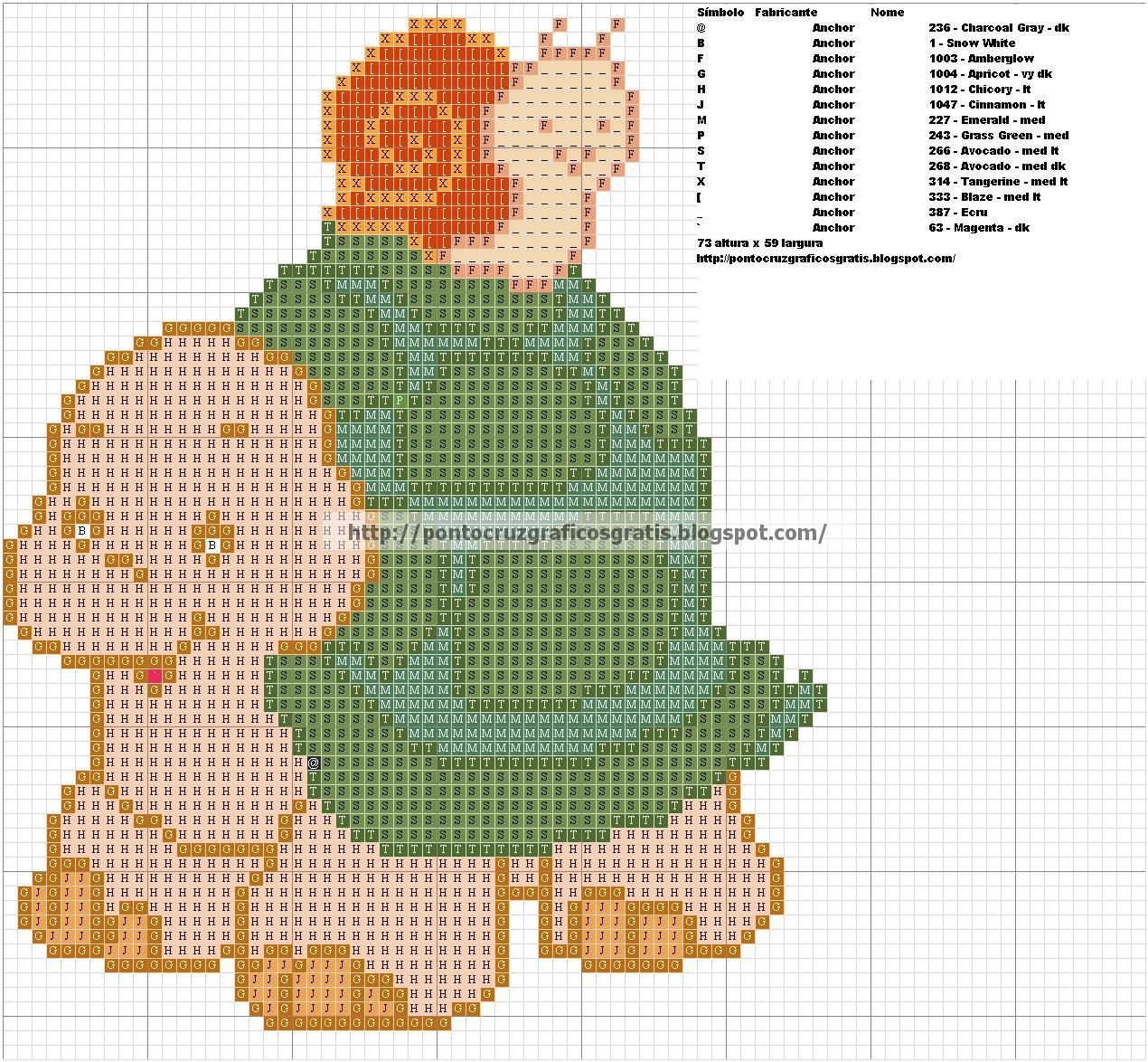 Schema punto croce Tartaruga 02