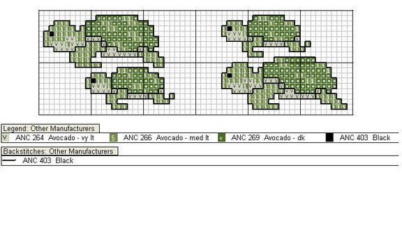 Schema punto croce Tartarugas1a