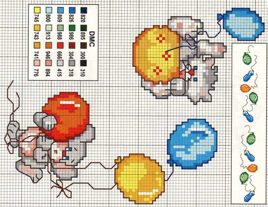 Schema punto croce Gattin-topolino