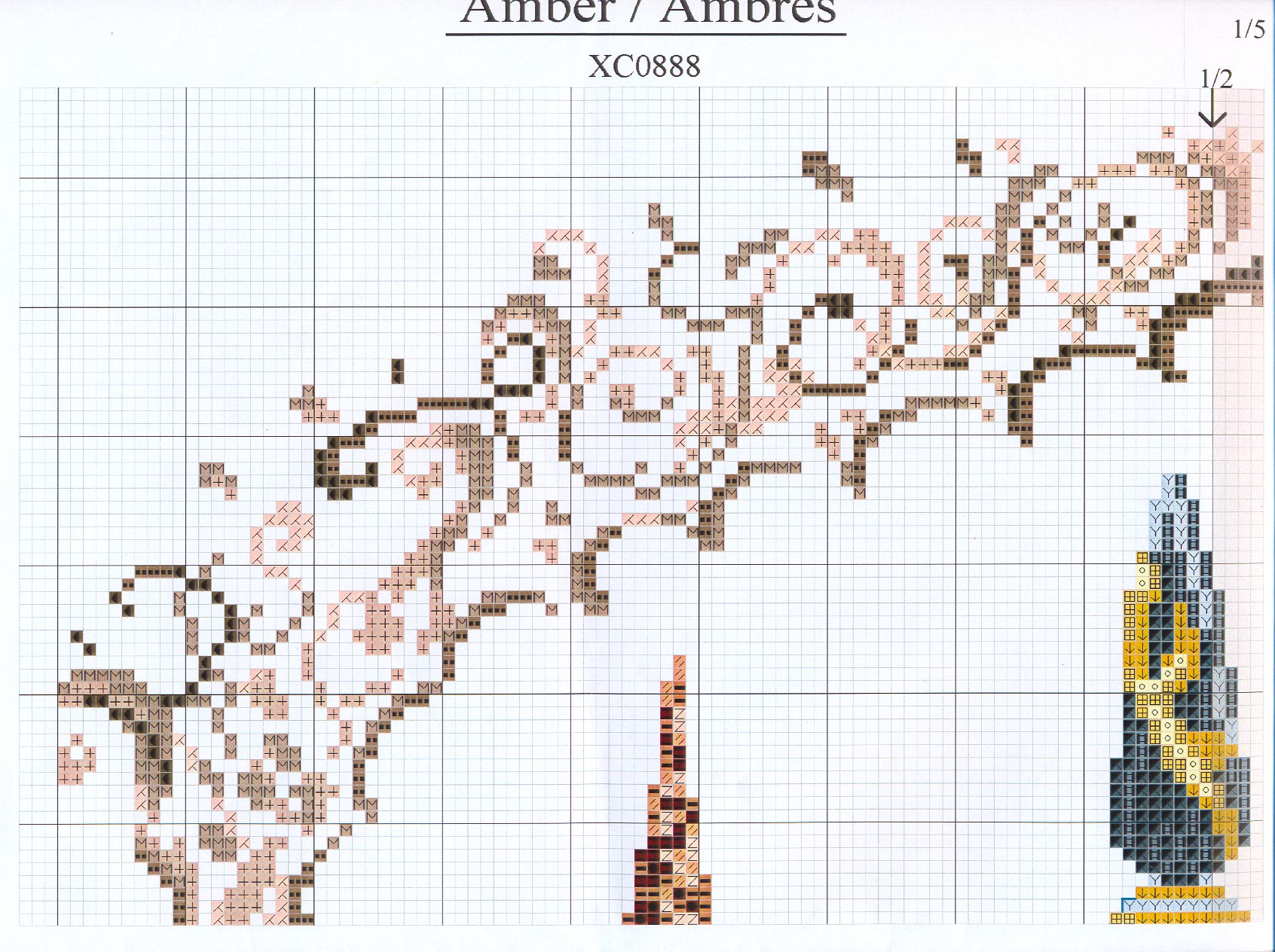 Schema punto croce Amber 02