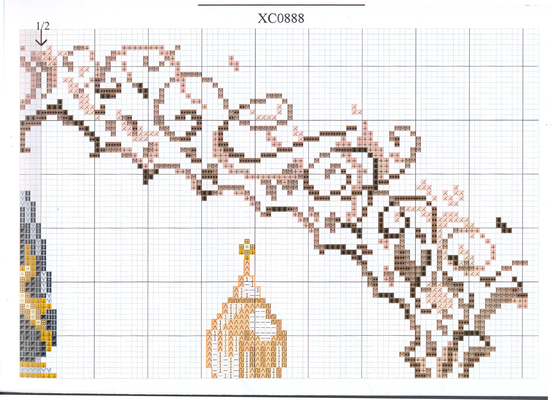 Schema punto croce Amber 04