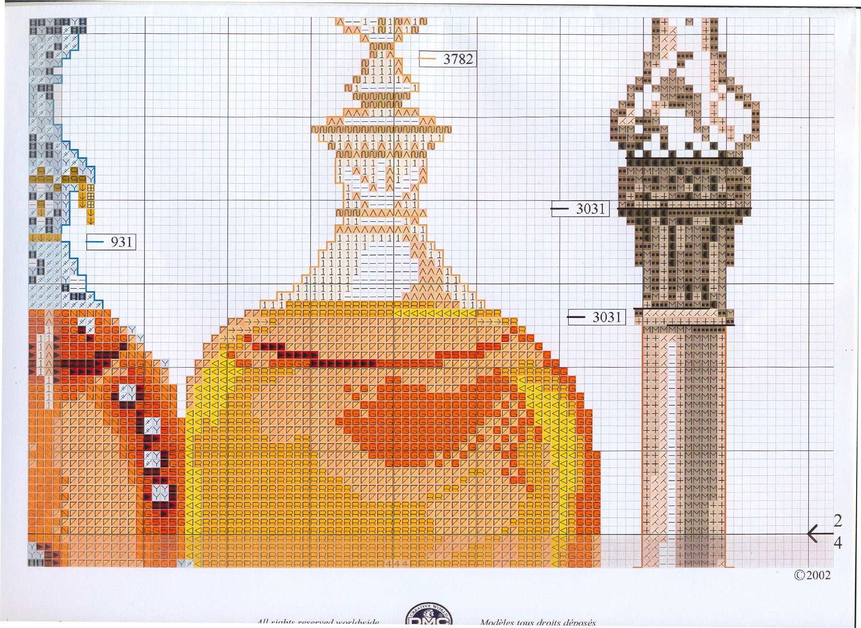 Schema punto croce Amber 05