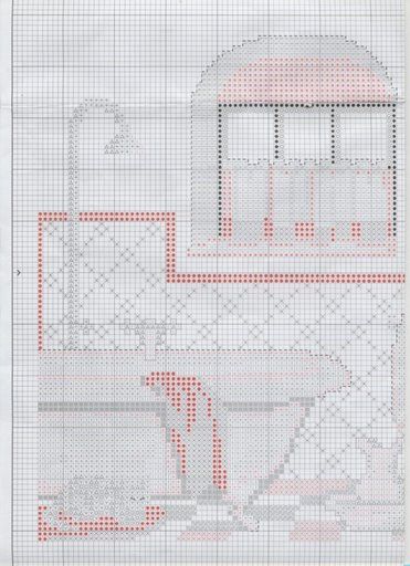 Schema punto croce Bagno Vittoriano 02