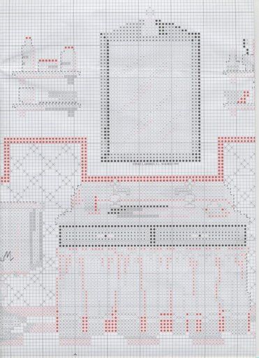 Schema punto croce Bagno Vittoriano 03