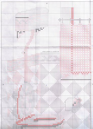 Schema punto croce Bagno Vittoriano 06