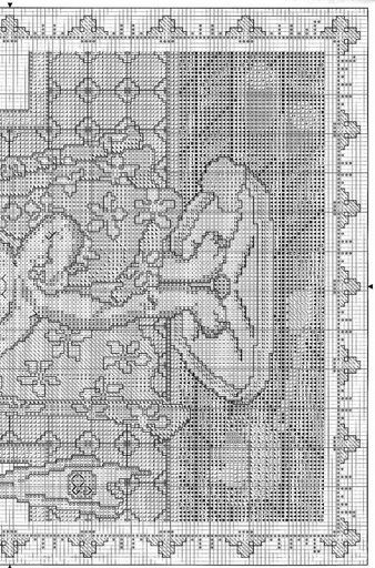 Schema punto croce Doccia 03