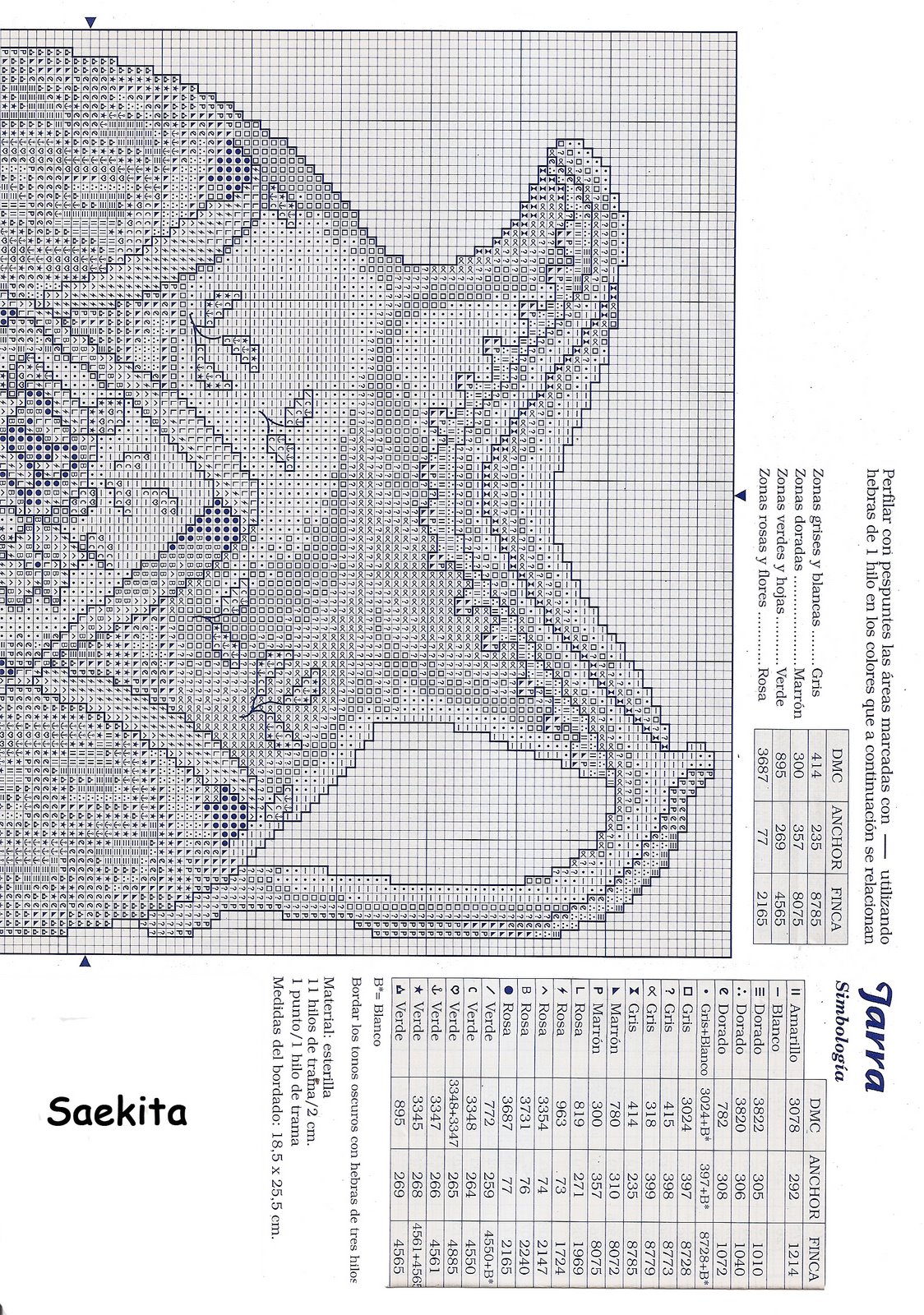 Schema punto croce Jarra 02