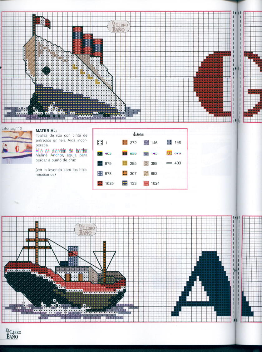 Schema punto croce Libro Del Bagno 111