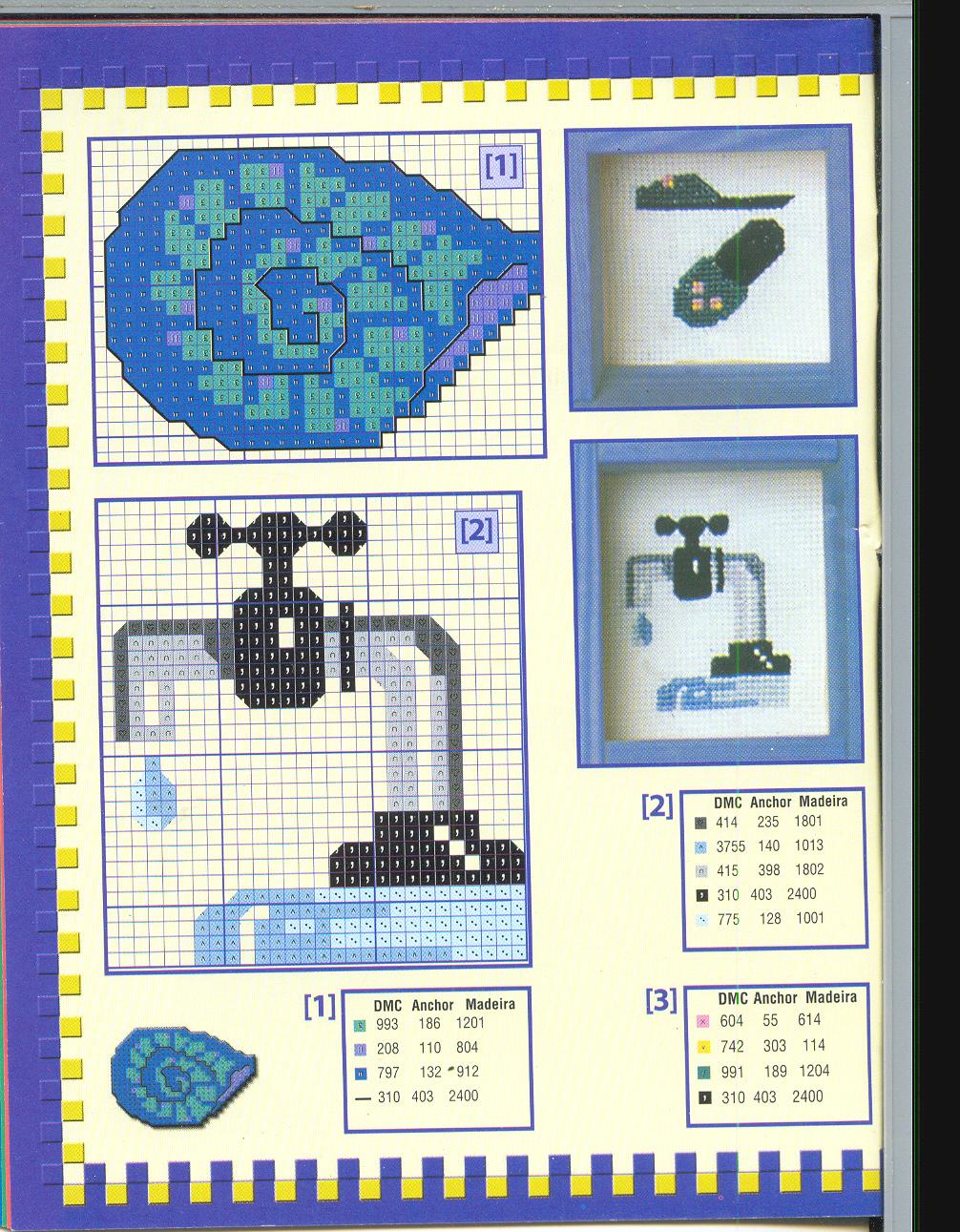 Schema punto croce Miniature Bagno 14