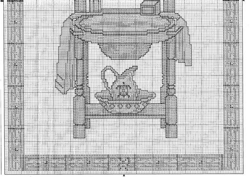 Schema punto croce Palanganero 10