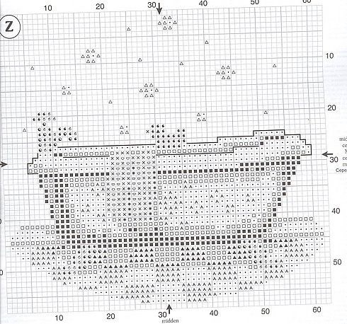 Schema punto croce Portarotolo 02