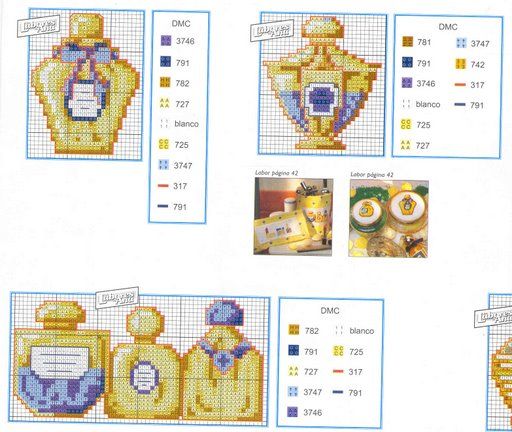 Schema punto croce Profumi 18