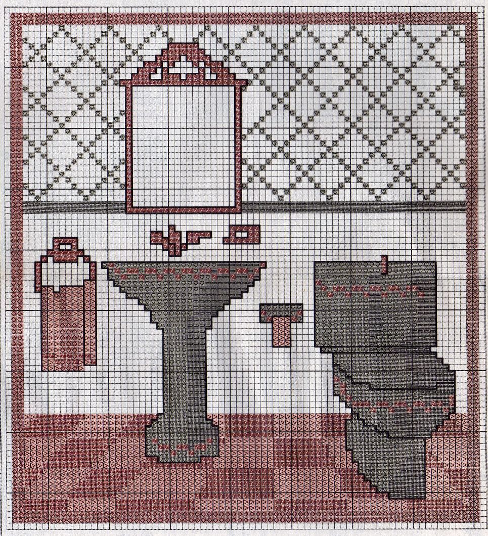 Schema punto croce Quadros Wc 02