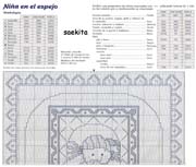 Schema punto croce Bimba Allo Specchio 02