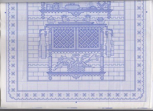 Schema punto croce Specchiera 09