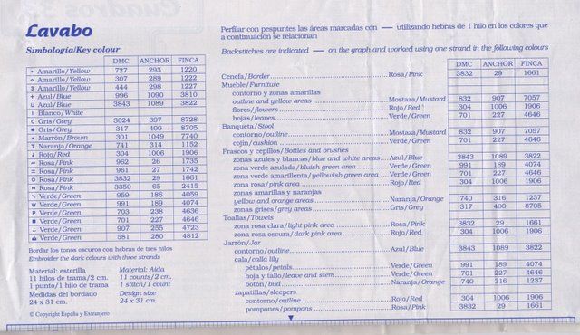 Schema punto croce Specchiera 11