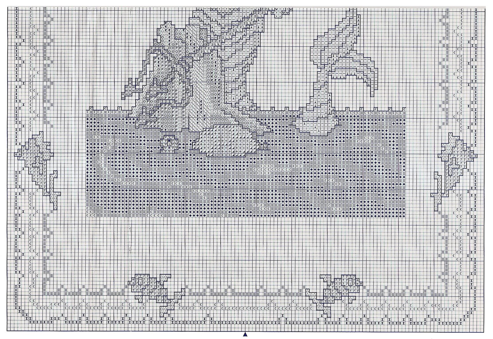 Schema punto croce Tritone 03