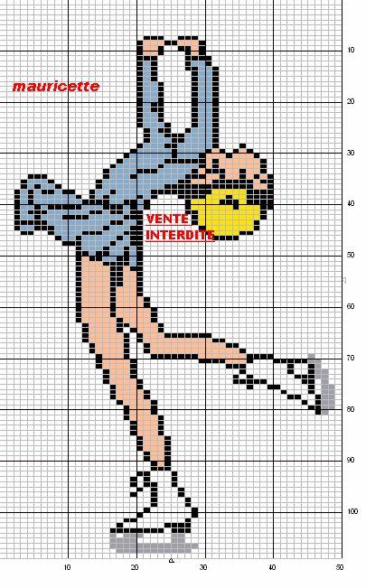 Schema punto croce Pattinaggio