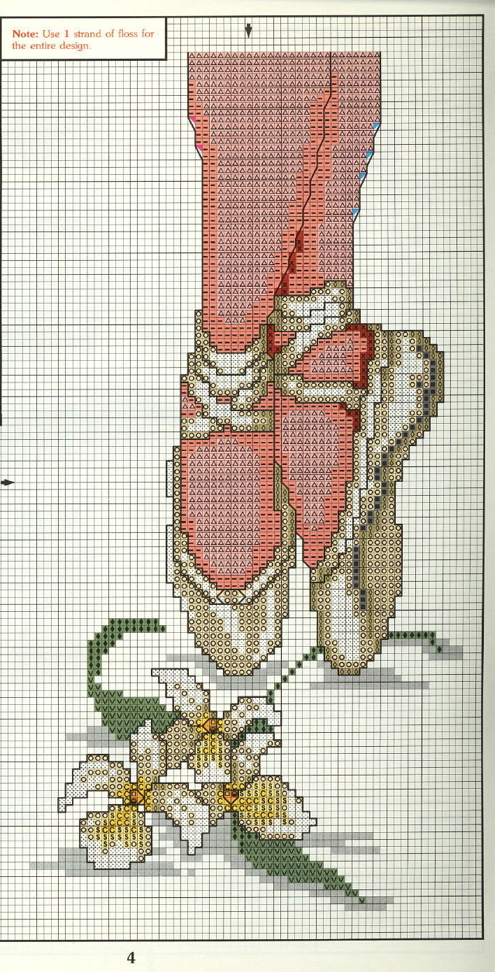 Schema punto croce Scarpette Dorate