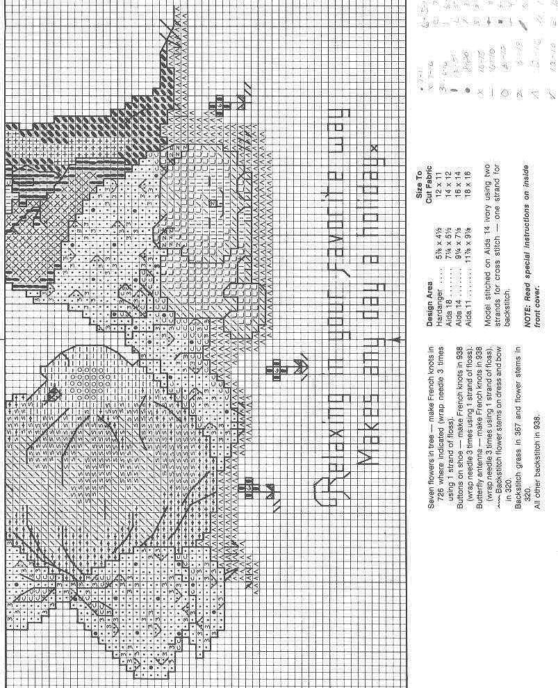 Schema punto croce Bimba Agosto 3
