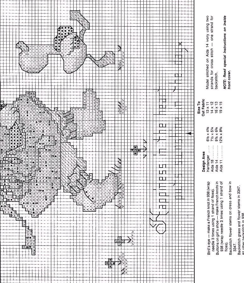 Schema punto croce Bimba Febbraio 3