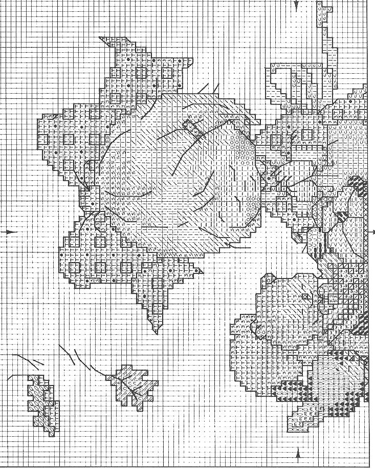 Schema punto croce Bimba Novembre 2