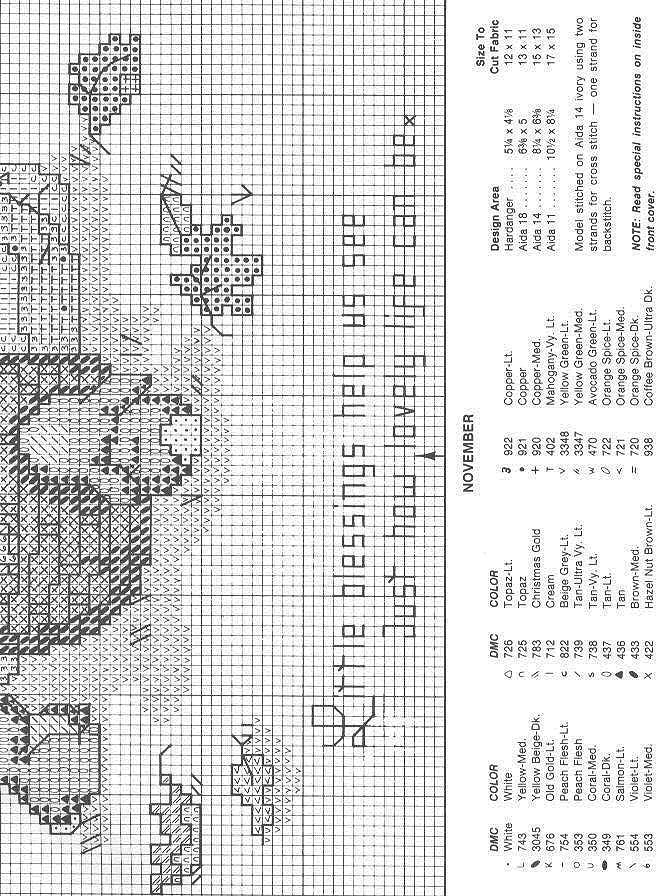 Schema punto croce Bimba Novembre 3