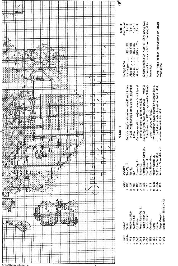 Schema punto croce Bimbe Marzo 3