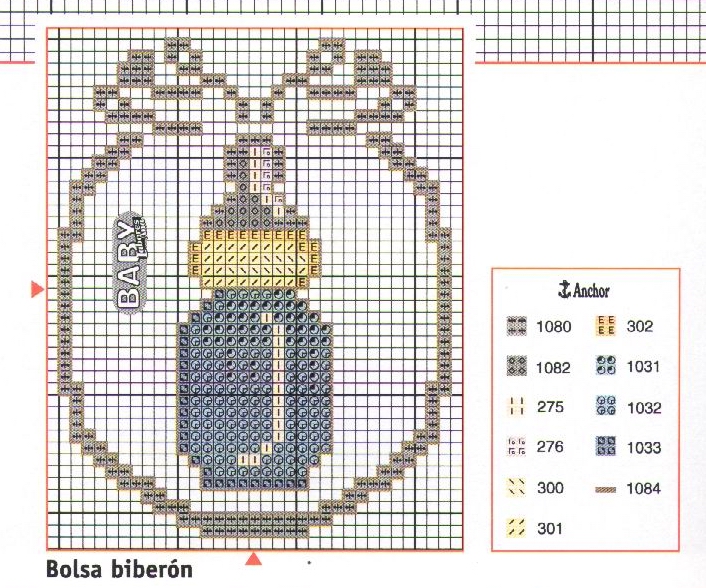 Schema punto croce Corredino 8