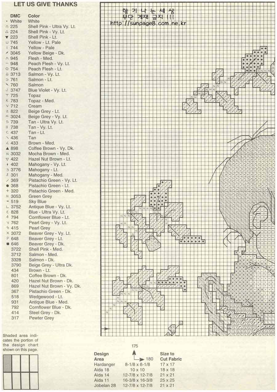 Schema punto croce Grazie 2