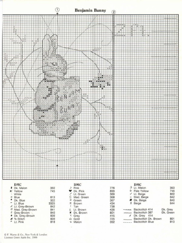 Schema punto croce Metro 2h
