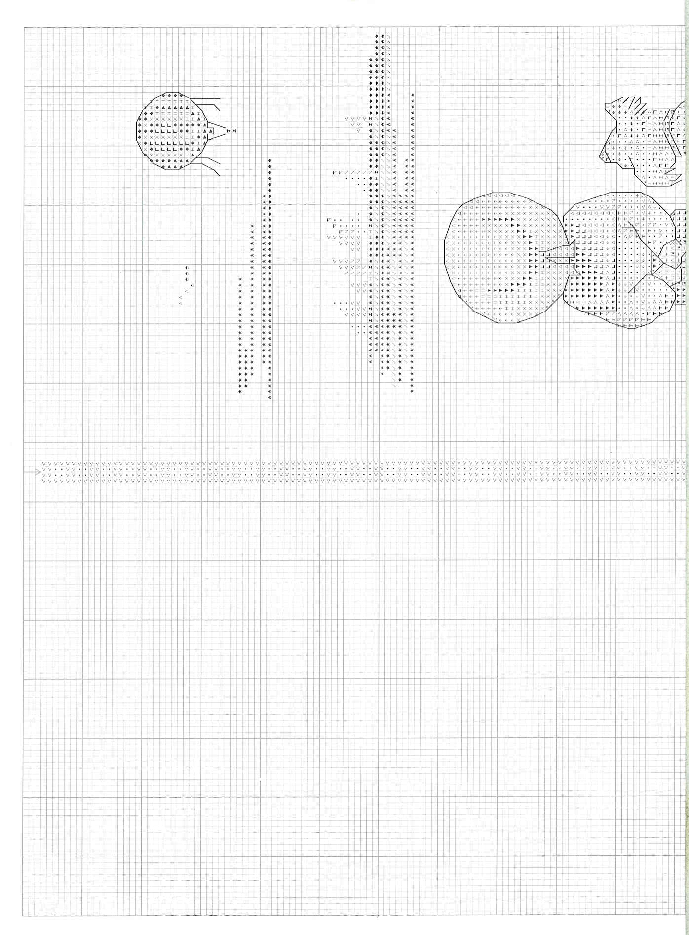 Schema punto croce Metro Bimbi 1b