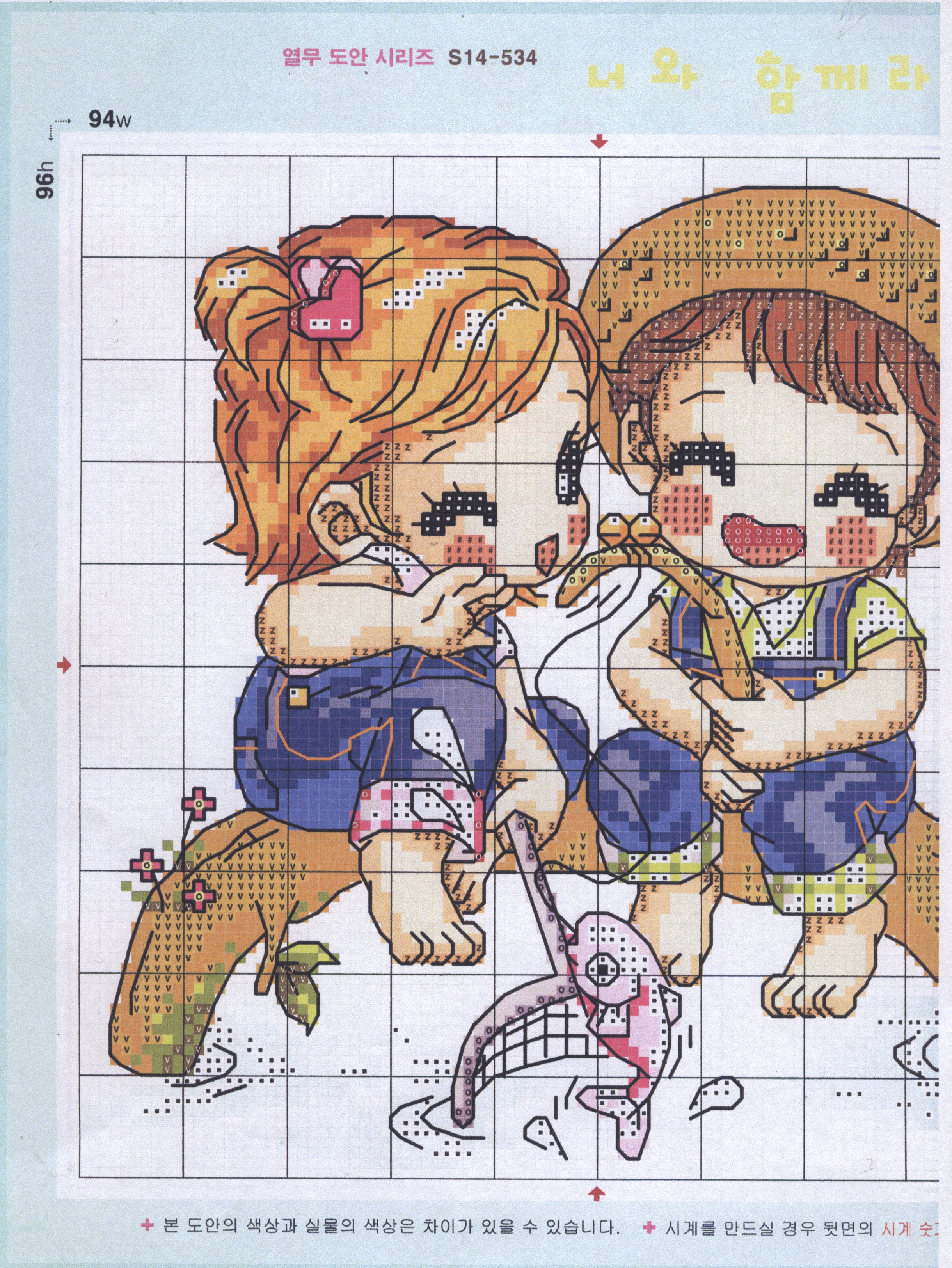 Schema punto croce Pesca 2