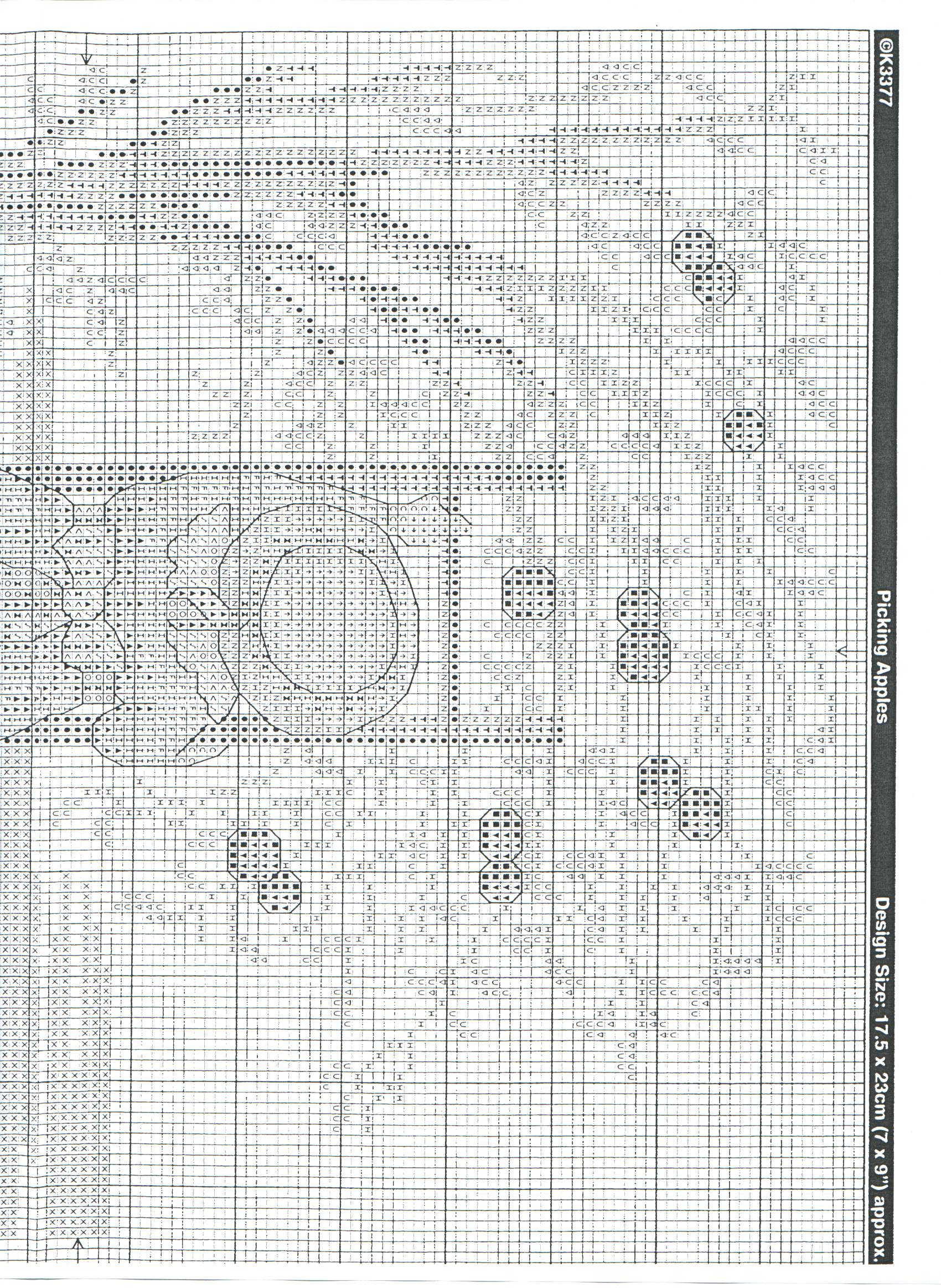 Schema punto croce Raccogliere Mele 2