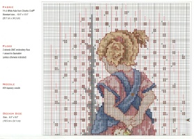 Schema punto croce Ragazza Nascondino 2