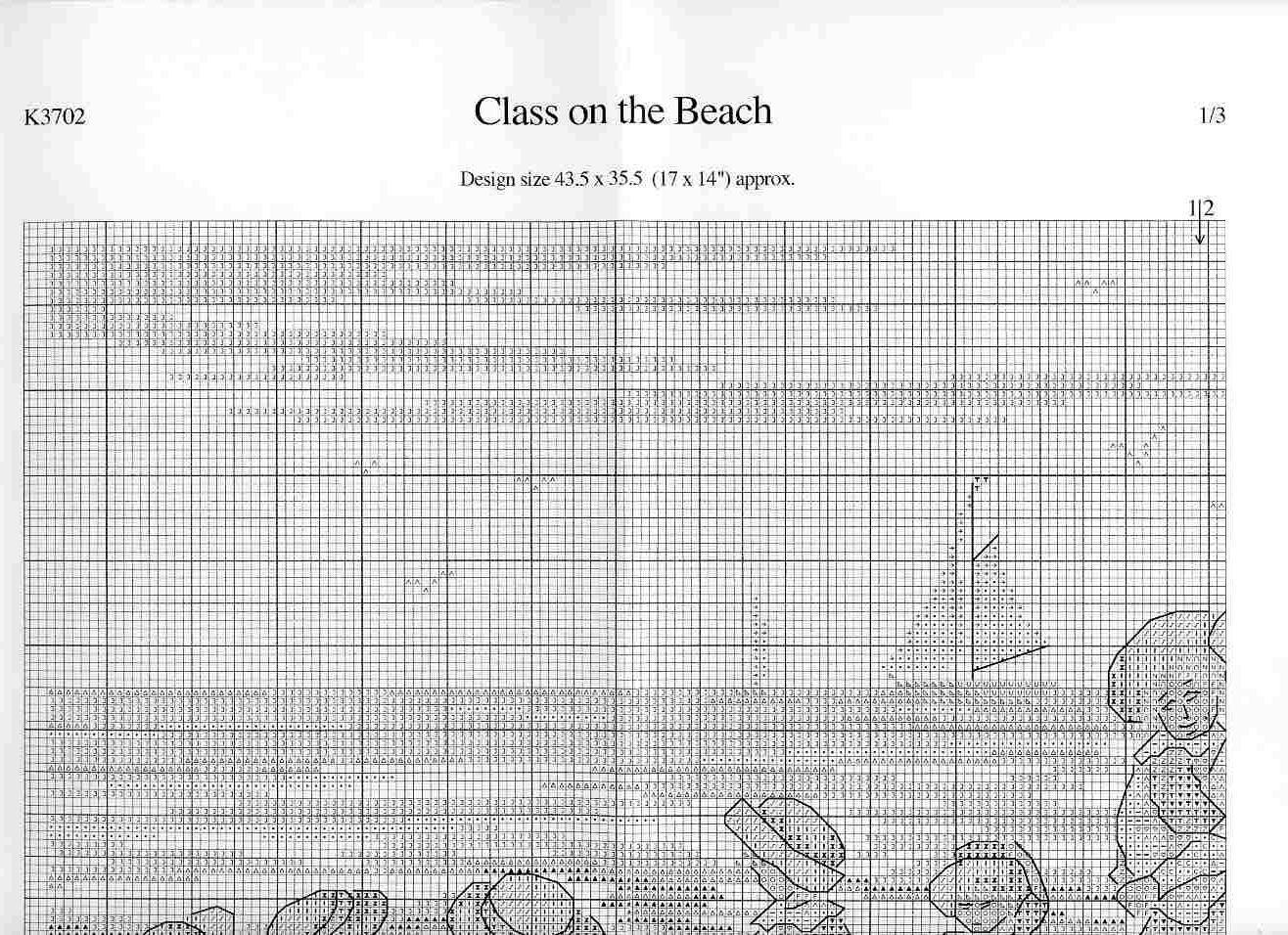 Schema punto croce Scolaresca In Spiaggia 2