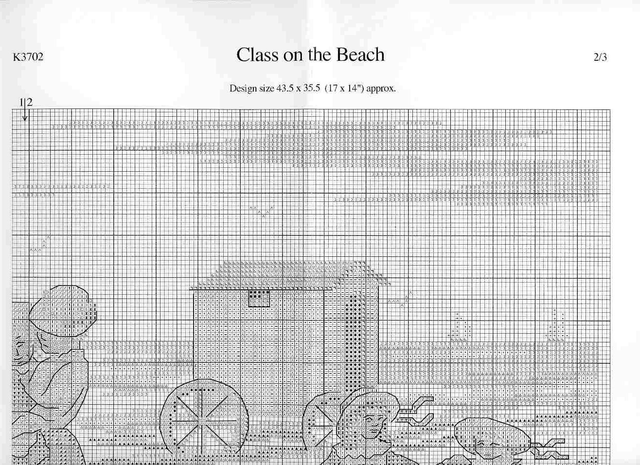 Schema punto croce Scolaresca In Spiaggia 4