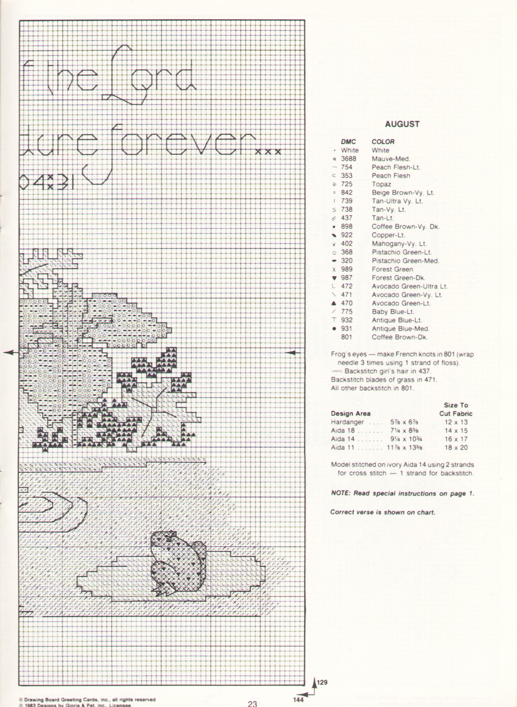 Schema punto croce Signore Nel Cielo 24